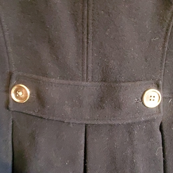 Coldwater creek . Military peacoat. Black gold hardware.  Wool cashmere. Sm/8 - Picture 5 of 11